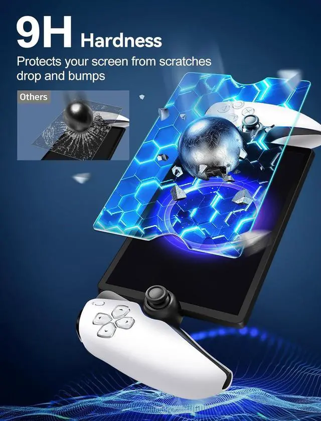 Alt view image 3 of 7 - (2-Pack) Screen Protector Tempered Glass for PlayStation Portal Remote Player 8 inch -  Transparent HD Clear Anti-Scratch Screen Protector for PlayStation PS Portal Remote Player 8.0''