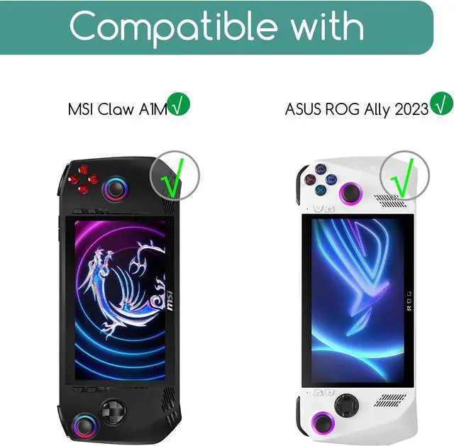 Alt view image 2 of 7 - (2 Pack) Screen Protector for ASUS ROG Ally X 2024 & ASUS ROG Ally 2023 & MSI Claw 7 AI+ 2025 & MSI Claw A1M Handheld 7 inch 2024, Tempered Glass, Anti-Scratch, Case Friendly, Bubble Free, Ultra HD
