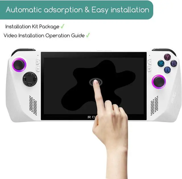 Alt view image 7 of 7 - (2 Pack) Screen Protector for ASUS ROG Ally X 2024 & ASUS ROG Ally 2023 & MSI Claw 7 AI+ 2025 & MSI Claw A1M Handheld 7 inch 2024, Tempered Glass, Anti-Scratch, Case Friendly, Bubble Free, Ultra HD