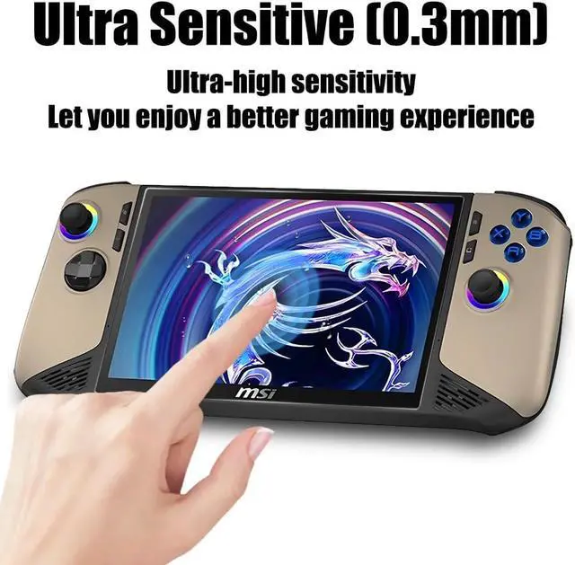 Alt view image 5 of 7 - (2 Pack) Screen Protector for MSI Claw 8 AI+ Handheld Gaming Console - Anti-Scratch, Case Friendly, Ultra HD Tempered Glass for MSI Claw 8 AI+ A2VM Handheld Portable Gaming 8" 2025