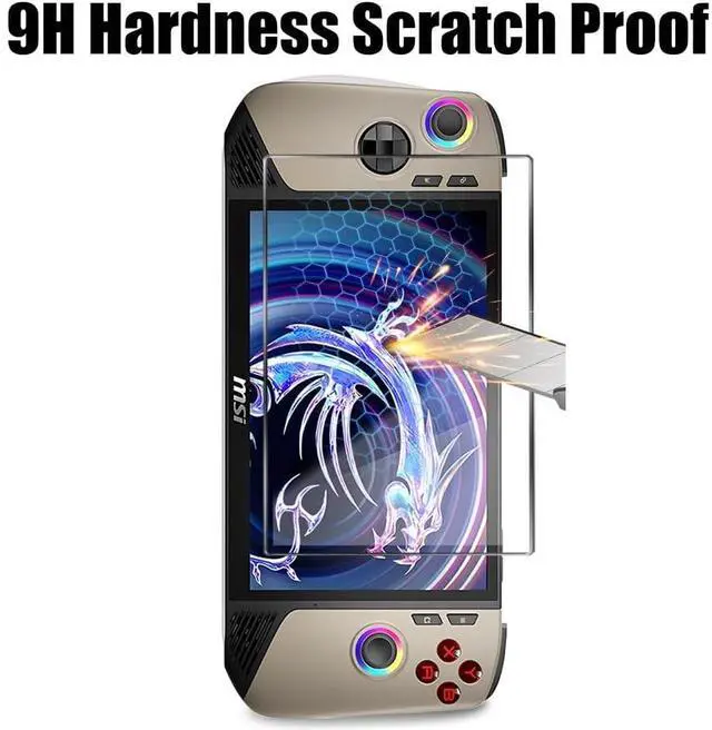 Alt view image 3 of 7 - (2 Pack) Screen Protector for MSI Claw 8 AI+ Handheld Gaming Console - Anti-Scratch, Case Friendly, Ultra HD Tempered Glass for MSI Claw 8 AI+ A2VM Handheld Portable Gaming 8" 2025
