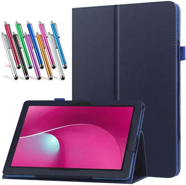 Main image of Case for T-Mobile REVVL Tab 2 5G 10.1 Inch Tablet 2025 Release - Lightweight Folio Stand Cover Support Auto Wake/Sleep PU Leather Case for REVVL Tab 2 (2025) + 1 Stylus Pen (Navy Blue)