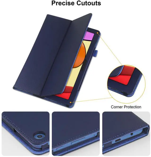 Alt view image 2 of 7 - Case for T-Mobile REVVL Tab 2 5G 10.1 Inch Tablet 2025 Release - Lightweight Folio Stand Cover Support Auto Wake/Sleep PU Leather Case for REVVL Tab 2 (2025) + 1 Stylus Pen (Navy Blue)