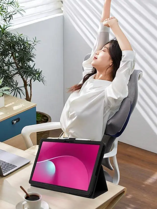 Alt view image 3 of 7 - Case for T-Mobile REVVL Tab 2 5G 10.1 Inch Tablet 2025 Release - Lightweight Folio Stand Cover Support Auto Wake/Sleep PU Leather Case for REVVL Tab 2 (2025) + 1 Stylus Pen (Black)