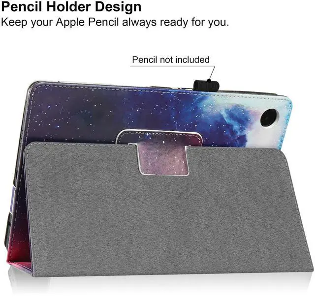 Alt view image 6 of 7 - Case for T-Mobile REVVL Tab 2 5G 10.1 Inch Tablet 2025 Release - Lightweight Folio Stand Cover Support Auto Wake/Sleep PU Leather Case for REVVL Tab 2 (2025) + 1 Stylus Pen (Black) Star Galaxy