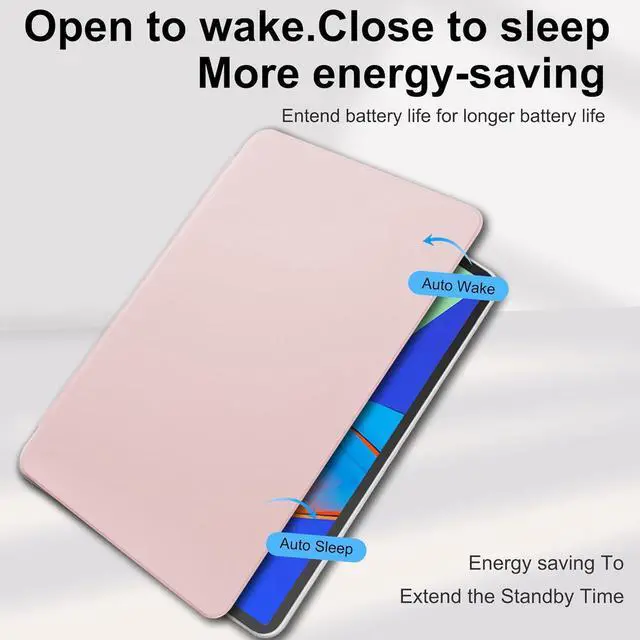 Alt view image 4 of 7 - elitegadget Case for Samsung Galaxy Tab S10 FE+ 13.1 Inch (SM-X620/SM-X626B) - 360 Degree Rotation Protective Stand Clear Back Cover Auto Sleep/Wake Case for Samsung Tab S10 FE Plus 5G 13.1" (Pink)