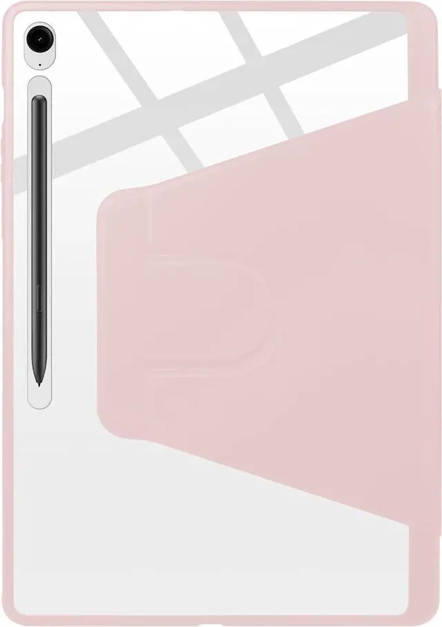 Alt view image 7 of 7 - elitegadget Case for Samsung Galaxy Tab S10 FE+ 13.1 Inch (SM-X620/SM-X626B) - 360 Degree Rotation Protective Stand Clear Back Cover Auto Sleep/Wake Case for Samsung Tab S10 FE Plus 5G 13.1" (Pink)
