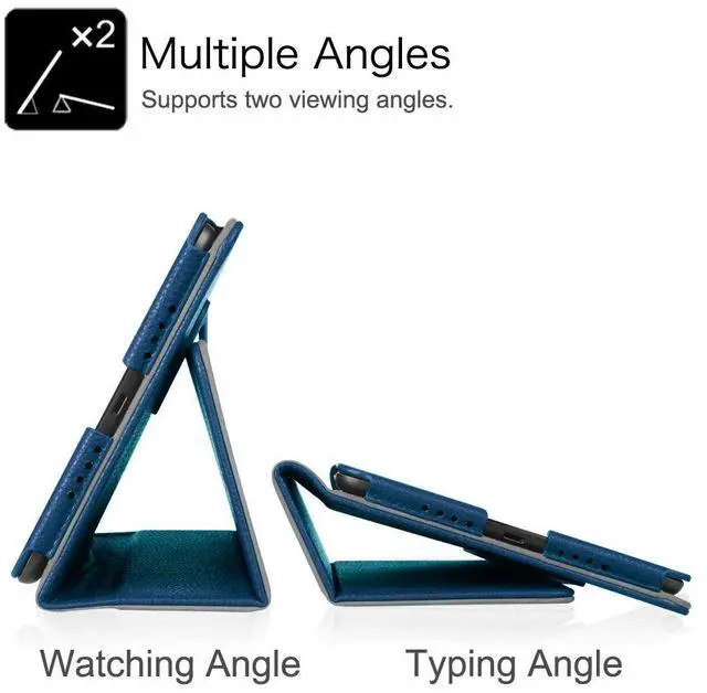 Alt view image 3 of 7 - anicestore Case for iPad (A16) 11th Generation 11 Inch (2025), and iPad 10th Generation 10.9 Inch  - Lightweight Folio Stand Cover PU Leather Case for iPad 11"/10.9" with 1 Random Stylus (Blue)