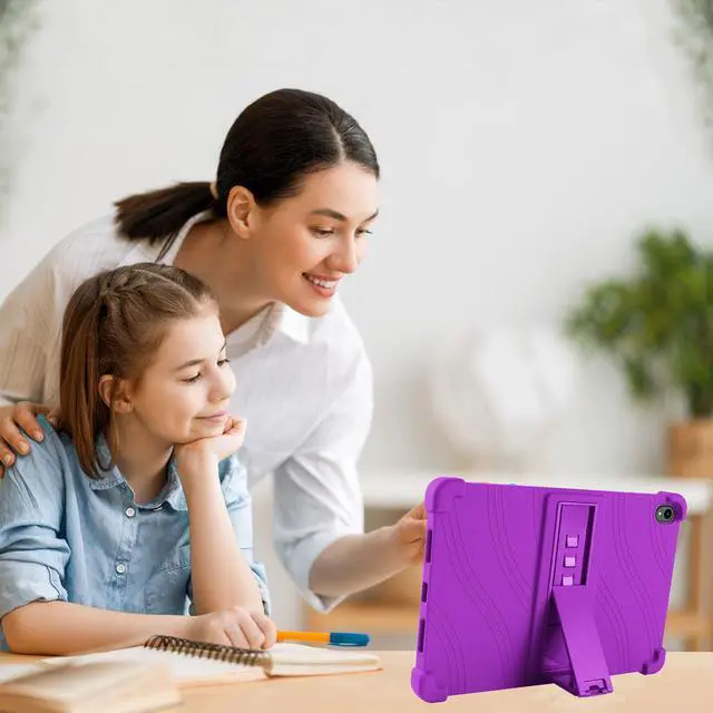 Alt view image 4 of 7 - Case for 10.1" Pritom Baken VOLENTEX VASOUN Tab 10 Lite Tablet/ APOLOSIGN Maxsignage ApoloMedia TWTNVOF EP103A Android Tablet / Weelikeit P16W / D10A - Silicone Case with Kickstand (Purple)