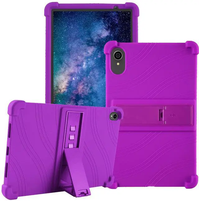 Main image of Case for 10.1" Pritom Baken VOLENTEX VASOUN Tab 10 Lite Tablet/ APOLOSIGN Maxsignage ApoloMedia TWTNVOF EP103A Android Tablet / Weelikeit P16W / D10A - Silicone Case with Kickstand (Purple)