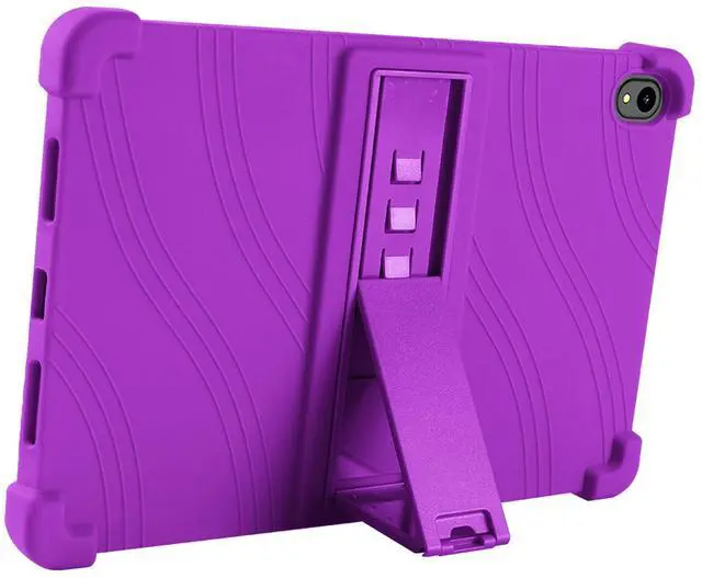 Alt view image 7 of 7 - Case for 10.1" Pritom Baken VOLENTEX VASOUN Tab 10 Lite Tablet/ APOLOSIGN Maxsignage ApoloMedia TWTNVOF EP103A Android Tablet / Weelikeit P16W / D10A - Silicone Case with Kickstand (Purple)