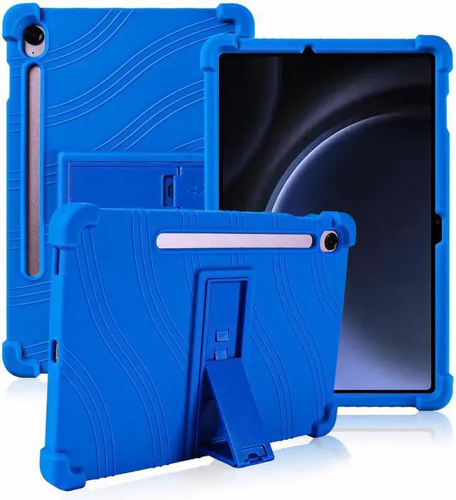 Main image of Case for Samsung Galaxy Tab S10 Lite/ Samsung Galaxy Tab S10 FE/ Samsung Galaxy Tab S9 FE 5G 10.9 Inch/ Samsung Galaxy Tab S9 11 Inch Tablet - Lightweight Silicone Stand Cover Kids Friendly (Blue)