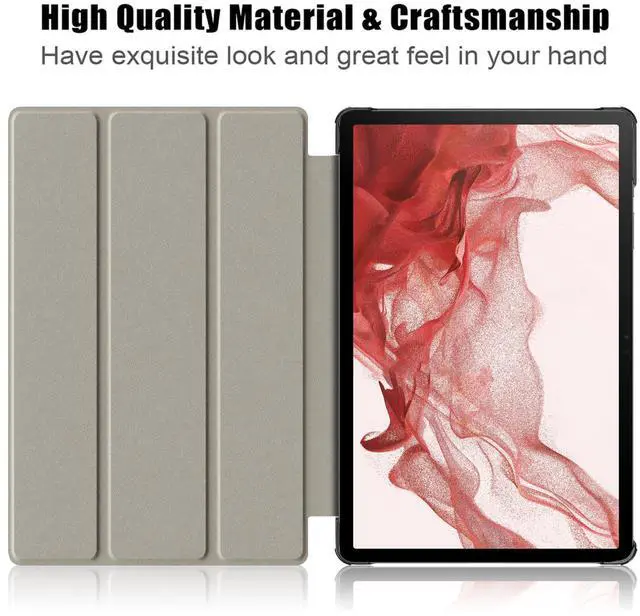 Alt view image 5 of 7 - anicestore Case for Samsung Galaxy Tab S10+ Plus 12.4 Inch Tablet SM-X820 SM-X826B SM-X828U - Slim Tri-Fold Stand Hard Back Shell Protective Auto Sleep Wake Cover for Samsung Tab S10+ 5G 12.4" (Dusk)