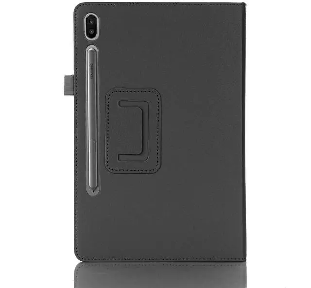 Alt view image 5 of 7 - Case for Samsung Galaxy Tab S10 Lite/ S10 FE/ S9 FE 5G 10.9 Inch/Tab S9 11 Inch with 2PCS Tempered Glass Screen Protector - Lightweight Folio PU Leather Folding Stand Cover with S Pen Holder - Black
