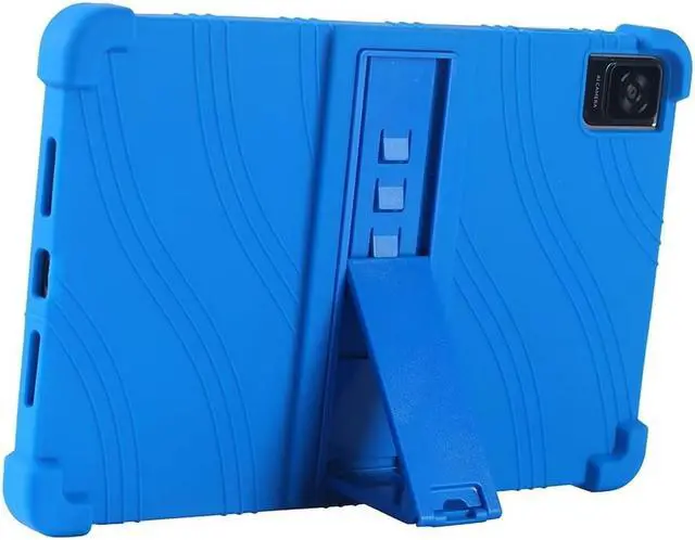 Alt view image 7 of 7 - anicestore TCL TAB 10 Gen 2 Case 10.4" - Silicone Protection Cover with Kickstand Shockproof Kids Friendly Case for TCL TAB 10 Gen 2 Tablet 10.4 Inch (Model: 8196G / 8496G) + 1 Stylus Pen (Blue)