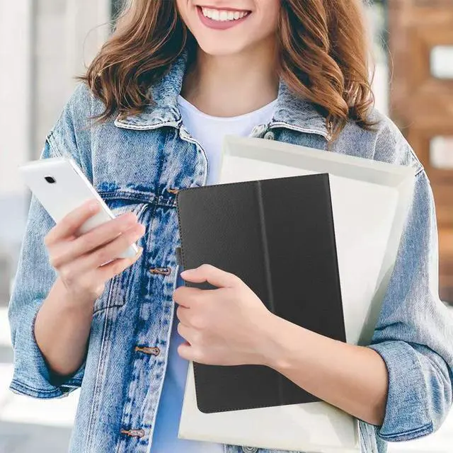 Alt view image 2 of 7 - anicestore Case for TCL TAB PRO 5G 10.36" Tablet (Model TCL-9198S) - Slim Lightweight Folio Stand Cover PU Leather Case Cover for 10.36 inch TCL Tab Pro 5G Tablet + 1 Stylus Pen (Black)