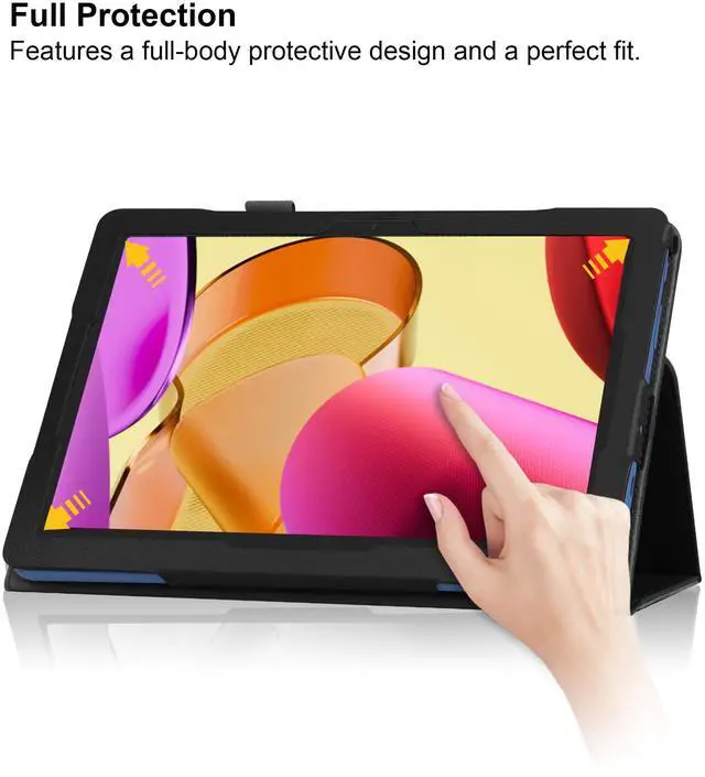 Alt view image 5 of 7 - anicestore Case for TCL TAB PRO 5G 10.36" Tablet (Model TCL-9198S) - Slim Lightweight Folio Stand Cover PU Leather Case Cover for 10.36 inch TCL Tab Pro 5G Tablet + 1 Stylus Pen (Black)