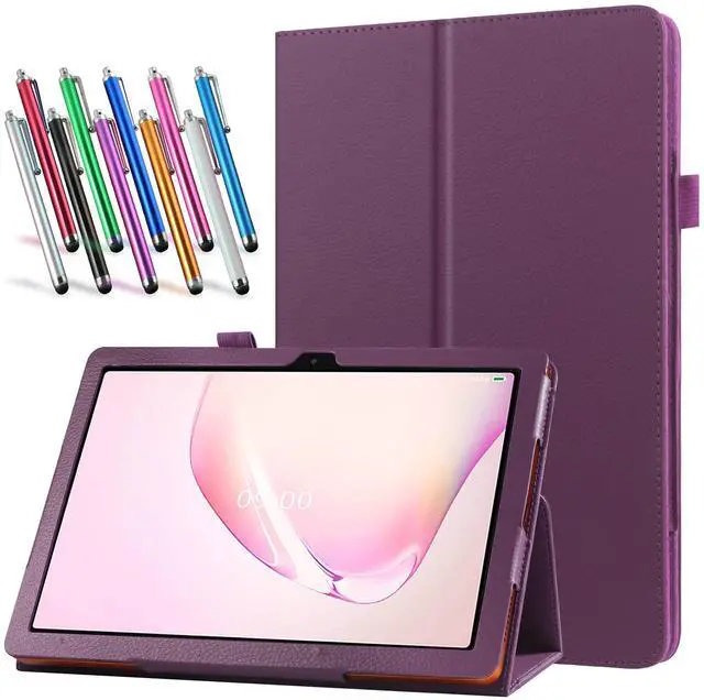 Main image of anicestore Case for TCL TAB PRO 5G 10.36" Tablet (Model TCL-9198S) - Slim Lightweight Folio Stand Cover PU Leather Case Cover for 10.36 inch TCL Tab Pro 5G Tablet + 1 Stylus Pen (Purple)