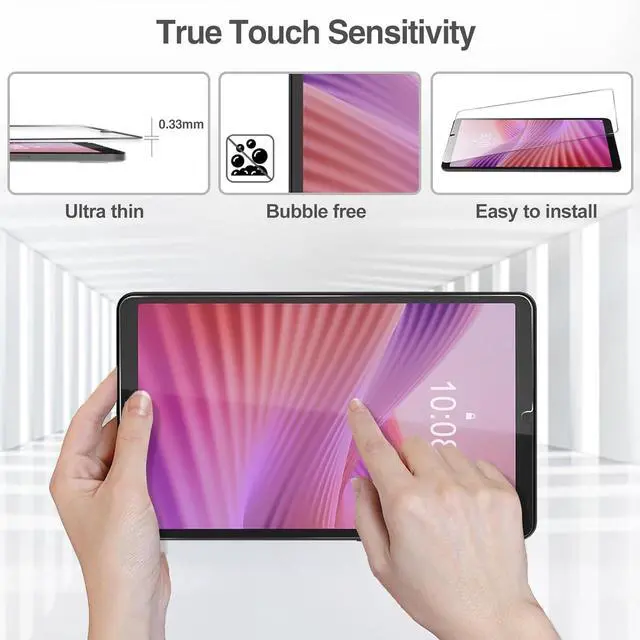 Alt view image 4 of 7 - anicestore [2 Pack] Lenovo Tab One (8.7 inch) Screen Protector Tempered Glass, Anti Scratch, Bubble Free Screen Saver Screen Cover for Lenovo Tab One TB305FU Tablet - 8.7"