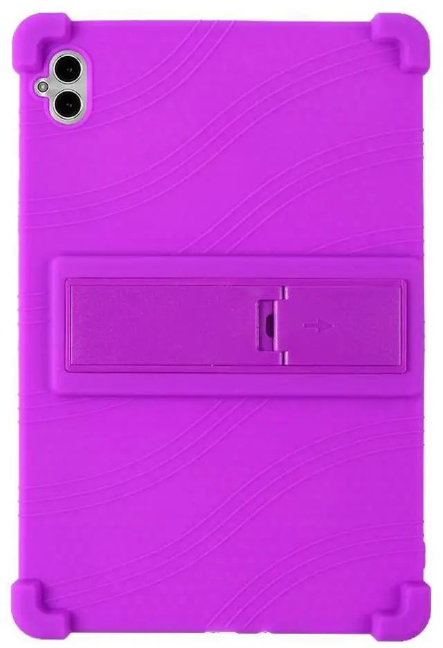 Alt view image 2 of 6 - Case for Boost Celero5G TAB 10.95" Tablet 2025 Released - Kids Friendly Shockproof Soft Silicone Protective Cover with Adjustable Stand Boost Celero 5G Tablet Cover + 1 Stylus Pen (Purple)