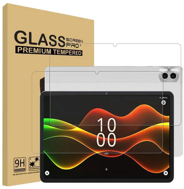Alt view image 2 of 7 - Case for Boost Celero5G TAB 10.95 Inch Tablet 2025 with 2pcs Tempered Glass Screen Protector, Soft Silicone Rubber Lightweight Protective Cover with Multi-Viewing Angles Stand Case - Blue