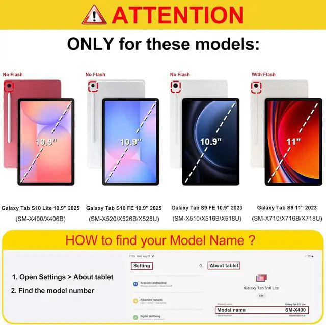 Alt view image 2 of 7 - Case for Samsung Galaxy Tab S10 Lite/ Tab S10 FE/ Tab S9 FE 5G 10.9 Inch/ Tab S9 11 Inch with Tempered Glass Screen Protector - PU Leather Folding Stand Protective Cover with Auto Sleep/Wake (Blue)