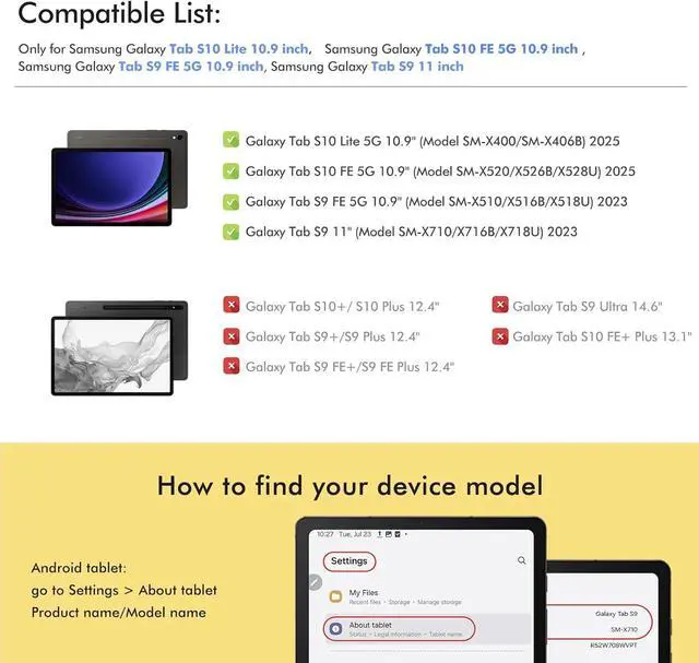 Alt view image 2 of 7 - Case for Samsung Galaxy Tab S10 Lite/ Samsung Galaxy Tab S10 FE/ Samsung Galaxy Tab S9 FE 5G 10.9 Inch/ Samsung Galaxy Tab S9 11 Inch Tablet - Lightweight Silicone Stand Cover Kids Friendly (Blue)