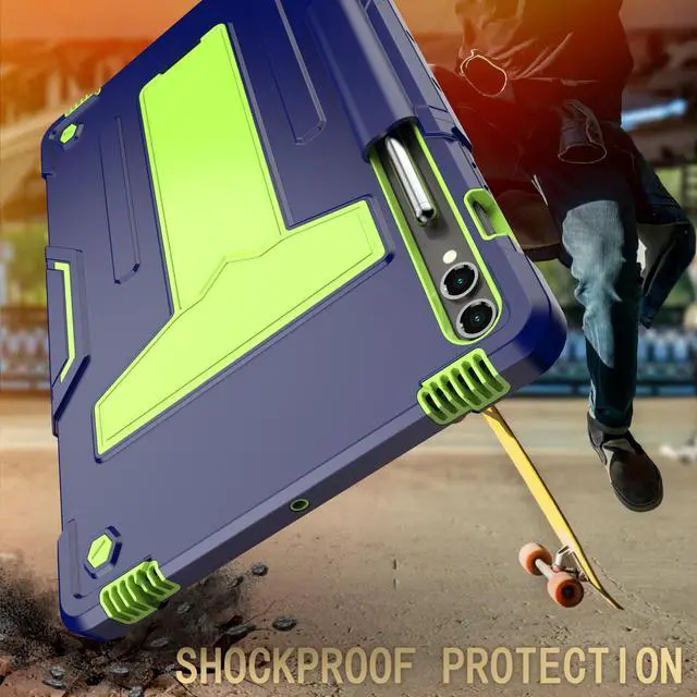 Alt view image 6 of 7 - Case for Samsung Galaxy Tab S10 Lite/ S10 FE/ S9 FE 5G 10.9 Inch/ Tab S9 11 Inch - Shockproof Protective Hard Shell with Kickstand & S Pen Holder for Samsung Tab S10 Lite/ S10 FE / S9 FE / S9 (Green)