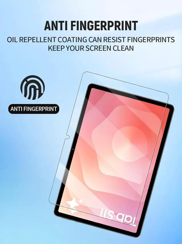 Alt view image 3 of 6 - [2 Pack] Screen Protector for Samsung Galaxy Tab S11 11" (SM-X736/ SM-X730/ SM-X736B) Anti-Scratch Anti-Fingerprint Bubble Free 9H Hardness Tempered Glass Screen Protector for Samsung Tab S11 11 inch