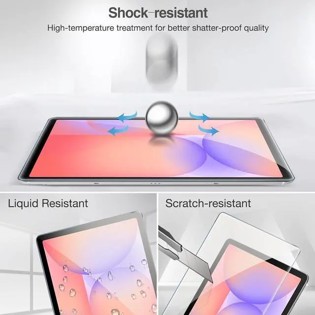 Alt view image 5 of 6 - [2 Pack] Screen Protector for Samsung Galaxy Tab S11 11" (SM-X736/ SM-X730/ SM-X736B) Anti-Scratch Anti-Fingerprint Bubble Free 9H Hardness Tempered Glass Screen Protector for Samsung Tab S11 11 inch