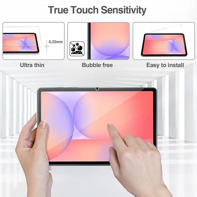 Alt view image 3 of 7 - 2 Pack Glass Screen Protector for Samsung Galaxy Tab S10 Lite 10.9 Inch, Anti-Scratch/ Case Friendly/ 9H Tempered Glass Film/ HD Clear/ Bubble-Free 9H Tempered Glass for Samsung Galaxy S10 Lite Tablet
