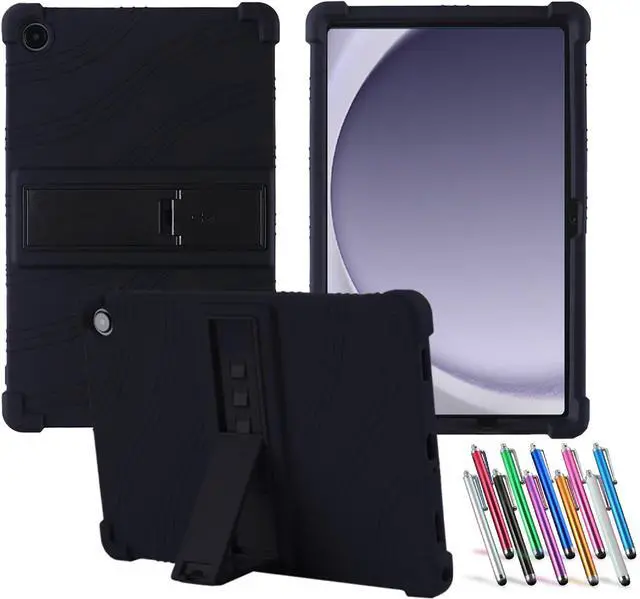 Main image of anicestore Case for Galaxy Tab A11+/A9+ Plus 11 Inch Tablet 2025/2023 - Protective Lightweight Soft Silicone Case with Adjustable Stand Cover for Samsung Galaxy Tab A11+/A9+ with 1 Stylus Pen (Black)