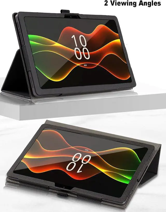 Alt view image 5 of 7 - anicestore Case for Boost Celero5G TAB, Folding Stand Protective Cover with Pencil Holder PU Leather Case Compatible with Boost Celero 5G Tab 10.95 Inch Android Tablet + 1 Random Color Stylus (Black)