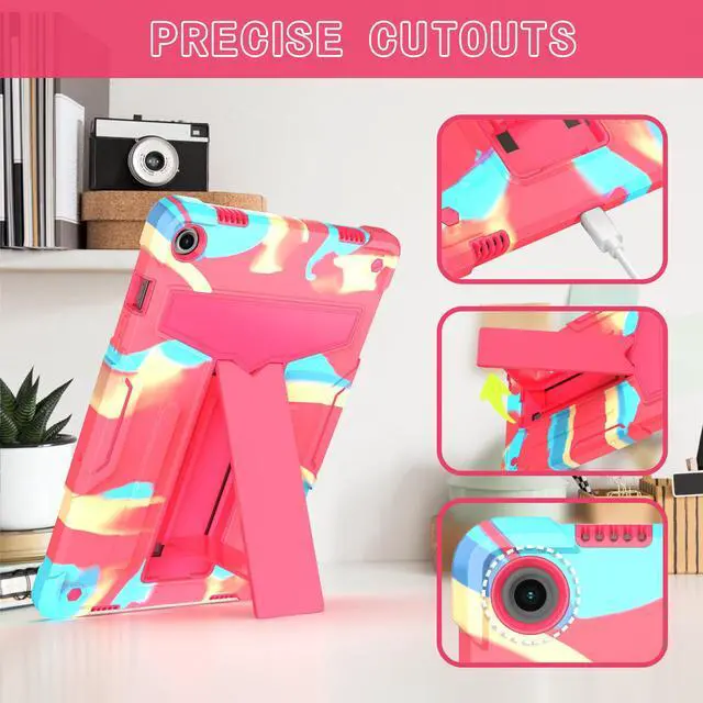 Alt view image 5 of 7 - Galaxy Tab A11 Plus Case 11 Inch - Heavy Duty Rugged Protective Case with Kickstand Shockproof Hybrid Cover Case for Samsung Galaxy Tab A11+ / A9+ 11" Tablet SM-X236/X210/X215/X216/X218 (Candy Pink)