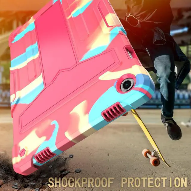 Alt view image 7 of 7 - Galaxy Tab A11 Plus Case 11 Inch - Heavy Duty Rugged Protective Case with Kickstand Shockproof Hybrid Cover Case for Samsung Galaxy Tab A11+ / A9+ 11" Tablet SM-X236/X210/X215/X216/X218 (Candy Pink)