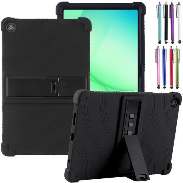 Main image of anicestore Case for Galaxy Tab A11 Plus / A9 Plus 11 Inch Tablet - Protective Lightweight Soft Silicone Case with Adjustable Stand Cover for Samsung Galaxy Tab A11+ / A9+ with 1 Stylus Pen (Black)