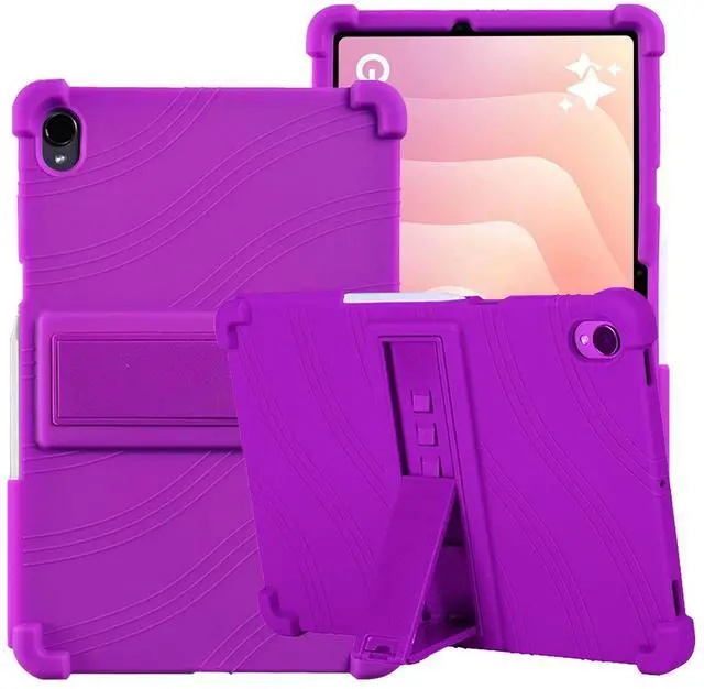 Main image of anicestore Case For Samsung Galaxy Tab S11 (11 inch) Tablet - Protective Lightweight Durable Silicone Adjustable Stand Cover for 2025 Samsung Tab S11 (SM-X736/SM-X730) + 1 Random Color Stylus (Purple)