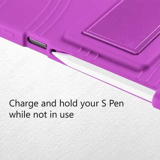 Alt view image 2 of 7 - anicestore Case For Samsung Galaxy Tab S11 (11 inch) Tablet - Protective Lightweight Durable Silicone Adjustable Stand Cover for 2025 Samsung Tab S11 (SM-X736/SM-X730) + 1 Random Color Stylus (Purple)
