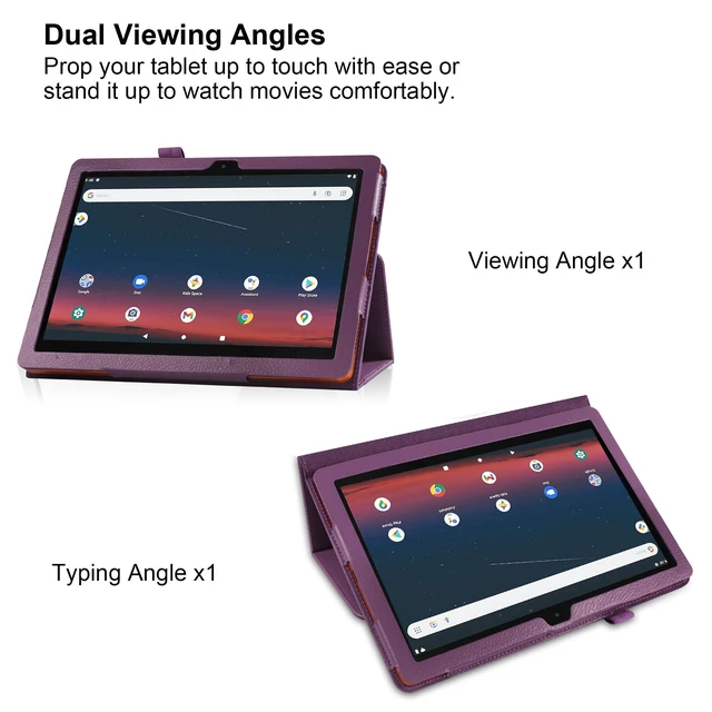 Alt view image 4 of 7 - anicestore Case for Onn 11 Inch Core Tablet (2026 Model) - Slim Lightweight Folio Folding Stand Case PU Leather Cover for Onn. 11" Tablet 2026 Released (5th Gen) with 1 Random Color Stylus - Purple