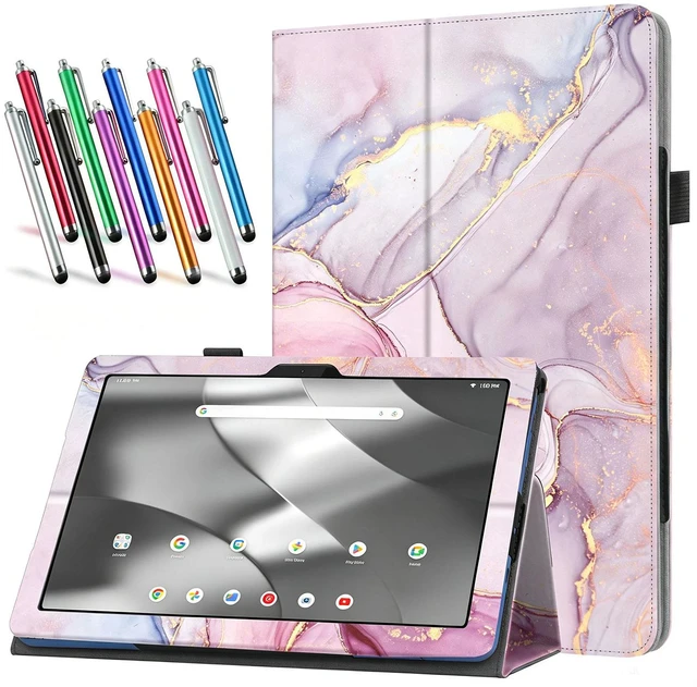 Main image of anicestore Case for Onn 11 Inch Core Tablet (2026 Model) - Slim Lightweight Folio Folding Stand Case PU Leather Cover for Onn. 11" Tablet 2026 Released (5th Gen) with 1 Random Color Stylus-Pink Marble