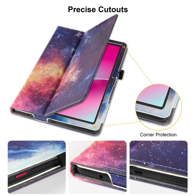 Alt view image 6 of 7 - anicestore Case for Onn 11 Inch Core Tablet (2026 Model) - Slim Lightweight Folio Folding Stand Case PU Leather Cover for Onn. 11" Tablet 2026 Released (5th Gen) with 1 Random Color Stylus - Galaxy