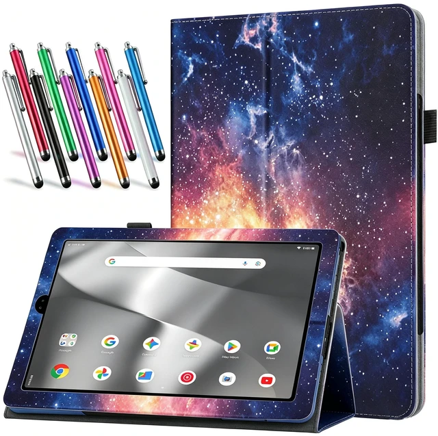 Main image of anicestore Case for Onn 8.1 Inch Core Tablet (2026 Model) - Slim Lightweight Folio Folding Stand Case PU Leather Cover for Onn. 8.1" Tablet 2026 Released (5th Gen) with 1 Random Color Stylus - Galaxy