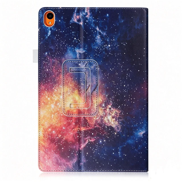 Alt view image 4 of 7 - anicestore Case for Onn 8.1 Inch Core Tablet (2026 Model) - Slim Lightweight Folio Folding Stand Case PU Leather Cover for Onn. 8.1" Tablet 2026 Released (5th Gen) with 1 Random Color Stylus - Galaxy
