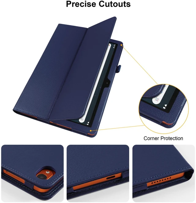 Alt view image 4 of 7 - anicestore Case for Onn 7 Inch Core Tablet (2026 Model) - Slim Lightweight Folio Folding Stand Case PU Leather Cover for Onn. 7" Tablet 2026 Released (5th Gen) with 1 Random Color Stylus - Blue