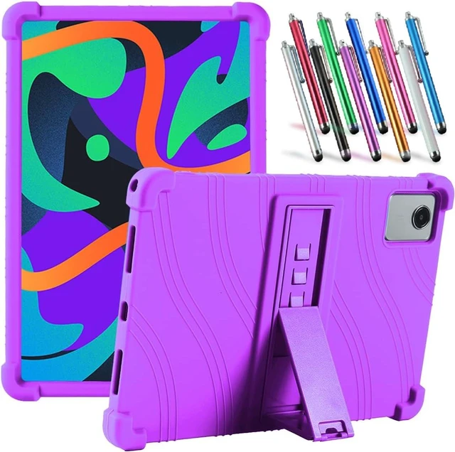 Main image of Silicone Case for Motorola Moto Pad 2026 11"/ Lenovo Idea Tab 11 inch/ Tab K11 Gen 2/ Tab M11/ Tab K11 11 inch Tablet - Soft Lightweight Durable Grip Protection Cover with Kickstand + 1 Stylus -Purple