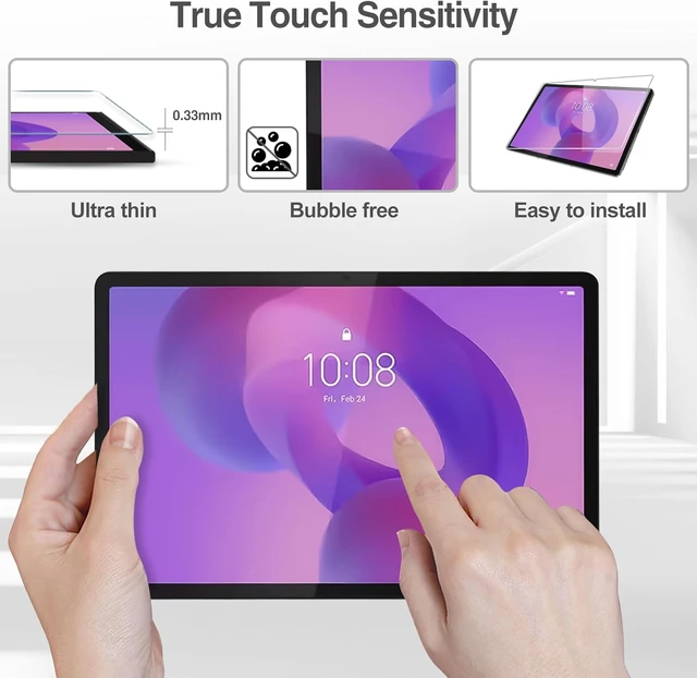 Alt view image 3 of 6 - (2 Pack) Glass Screen Protector for Lenovo Idea Tab 11" 2025 / Motorola Moto Pad (2026) 11 inch / Lenovo Tab M11 / Lenovo Tab K11 Gen 2 11-inch Tablet Tempered Glass Film Anti-Scratch, Case Friendly