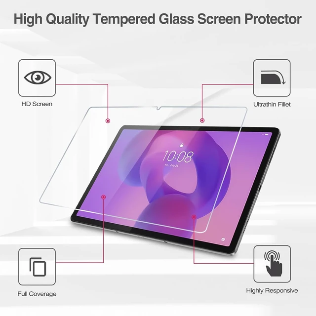 Alt view image 4 of 6 - (2 Pack) Glass Screen Protector for Lenovo Idea Tab 11" 2025 / Motorola Moto Pad (2026) 11 inch / Lenovo Tab M11 / Lenovo Tab K11 Gen 2 11-inch Tablet Tempered Glass Film Anti-Scratch, Case Friendly