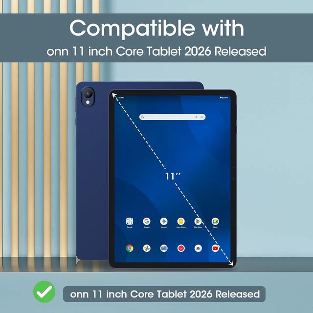 Alt view image 2 of 7 - Case For Onn 11" Tablet (2026 Model), Kids Friendly Soft Silicone Adjustable Stand Cover Case for Onn 11 inch Core Tablet Gen 5 (Model: 36018341) 2026 Release + 1 Random Color Stylus