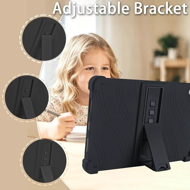 Alt view image 4 of 7 - Case For Onn 11" Tablet (2026 Model), Kids Friendly Soft Silicone Adjustable Stand Cover Case for Onn 11 inch Core Tablet Gen 5 (Model: 36018341) 2026 Release + 1 Random Color Stylus