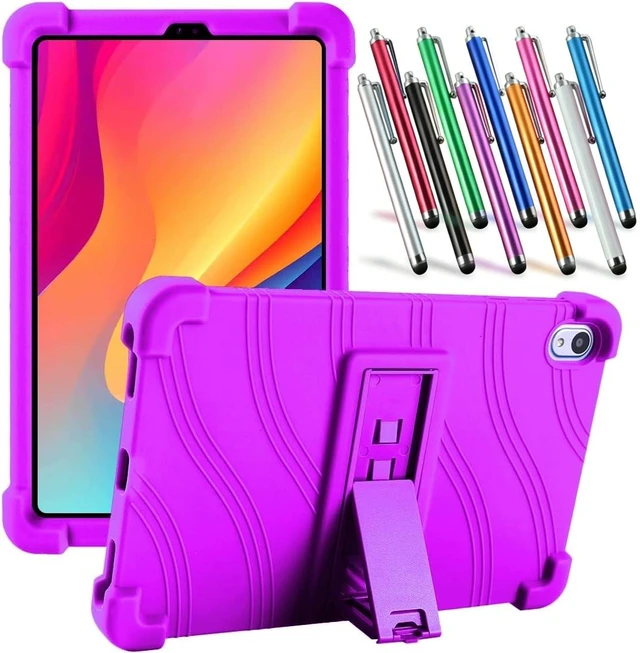 Main image of Case For Onn 8.1" Tablet (2026 Model), Kids Friendly Soft Silicone Adjustable Stand Cover Case for Onn 8.1 inch Core Tablet Gen 5 (Model: 36018340) 2026 Release + 1 Random Color Stylus - (Purple)